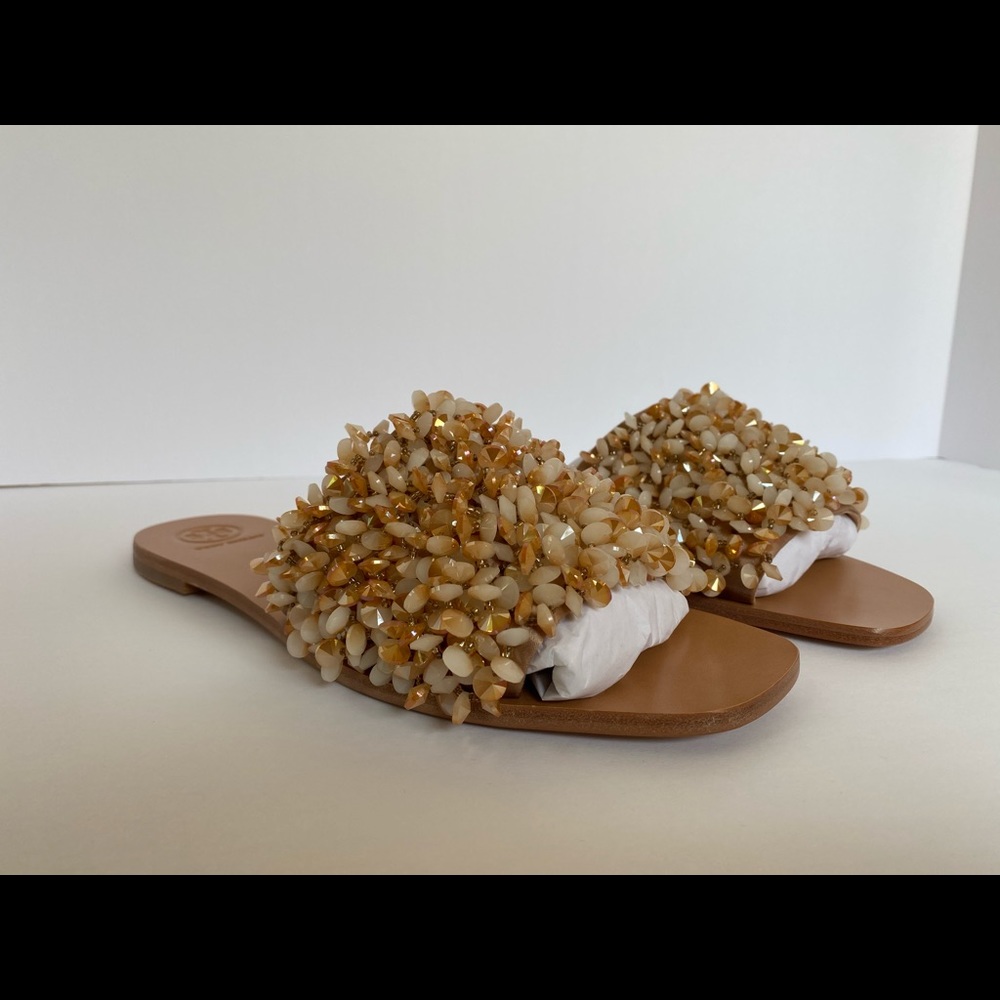 Tory Burch Beaded Logan Slide NIB 9.5